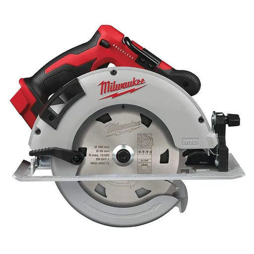 Scie circulaire MILWAUKEE 18V Brushless Ø190mm + coffret HDBOX M18 BLCS66-0X (sans batterie) - Déstockage - Drakare