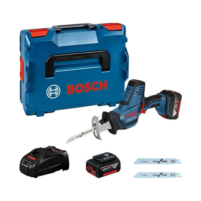 Scie sabre BOSCH PRO 18V Li-Ion (2x 5Ah) + coffret L-BOXX GSA 18V-LI C - Déstockage - Drakare
