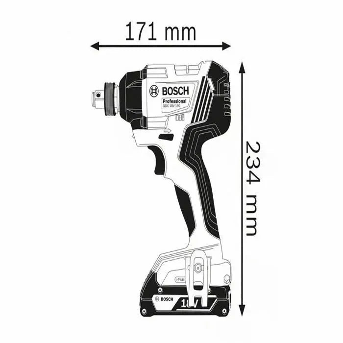 Visseuse à chocs BOSCH PRO 18V 180Nm + coffret L-BOXX GDX 18V-180 (sans batterie) - Déstockage - Drakare