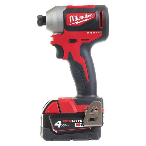 Visseuse à chocs MILWAUKEE 18V Li-Ion (2x 4Ah) 1/4" Hex 180Nm + coffret HDBOX M18 CBLID-402C - Déstockage - Drakare