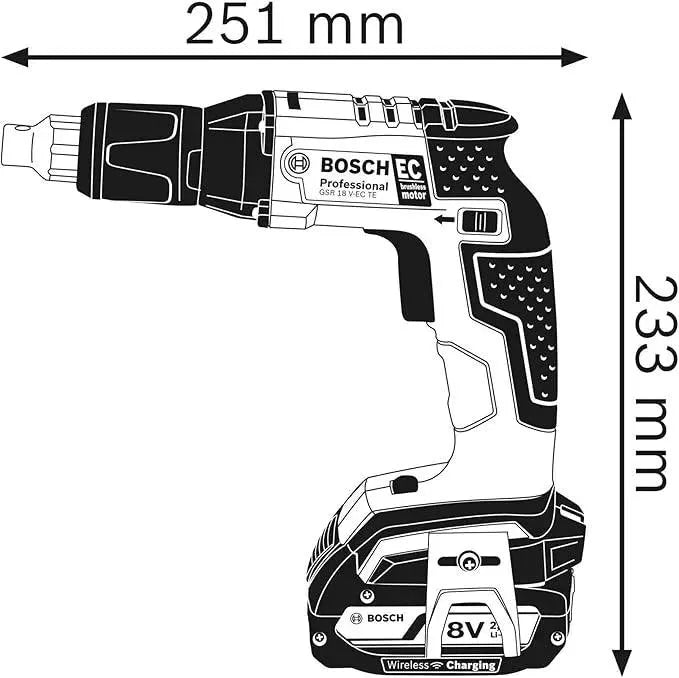 Visseuse plaquiste BOSCH PRO 18V + coffret L-BOXX GSR 18 V-EC TE (sans batterie) - Reconditionné - Drakare